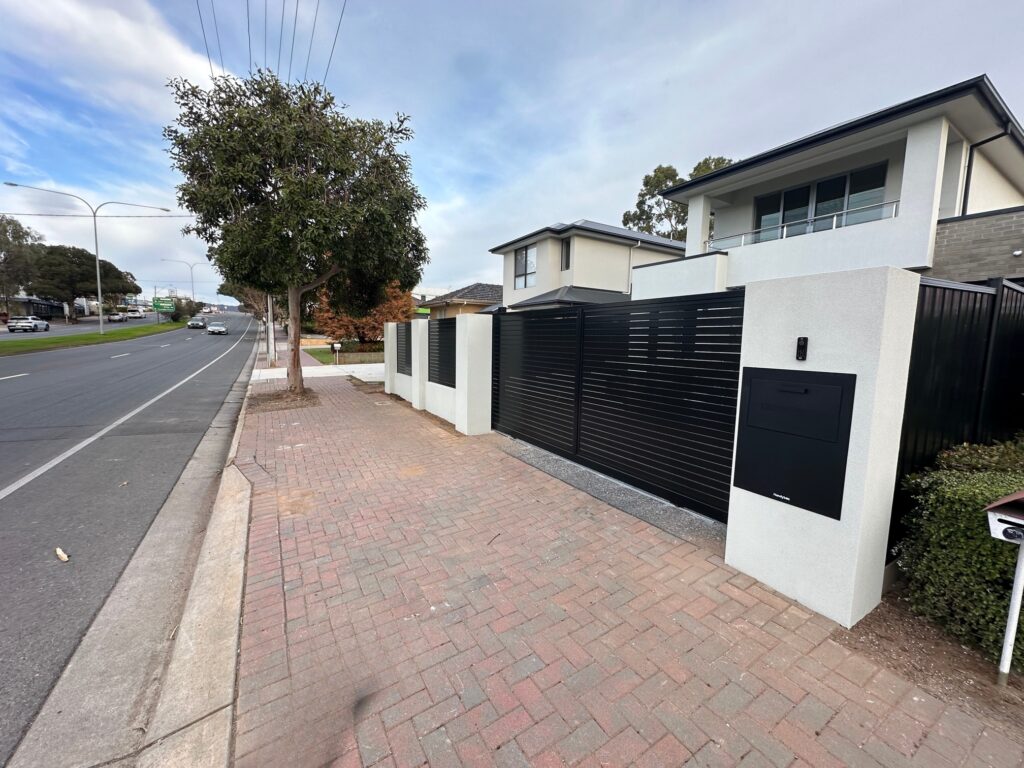 Port Adelaide — Aluminium Slat Fence & Gate — Fence Fab Warehouse Adelaide